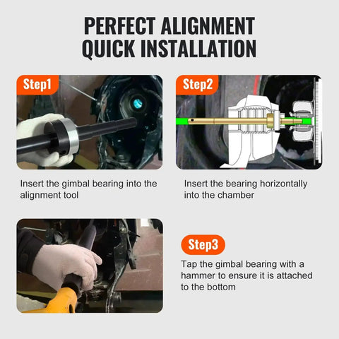 Steps for using Gimbal Bearing Alignment And Install Kit For Marine Engines with Mercruiser Alpha and Volvo drives.