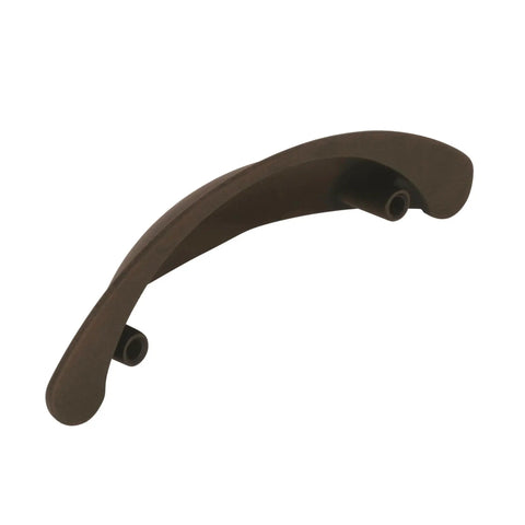 Side view of Antique Rust Cabinet Cup Pull 2-1/2 Inch Center to Center 64 Mm, durable metal drawer pull