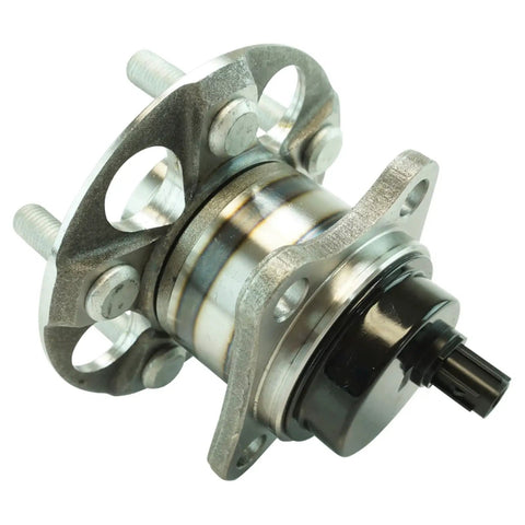 Rear Wheel Bearing And Hub Assembly For Toyota Prius 2010 2015 And Prius Plug In 2012 2015 Direct Fit Replacement For A Smooth Ride And Easy Install No Fuss, showing metal assembly.