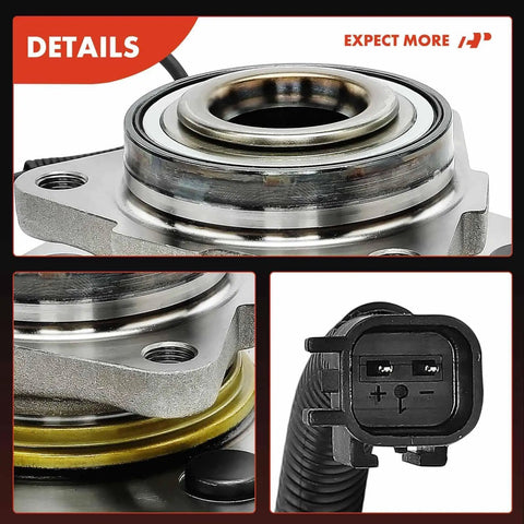 Details of Front Wheel Bearing And Hub Assembly With ABS For Dodge Ram 1500 2006 2007 2008 2009 Four Wheel ABS and Five Stud Wheel 5 Lug Compatible Beefy Direct Fit Replacement With Heavy Load Capacity And Durable Automotive Grade Steel