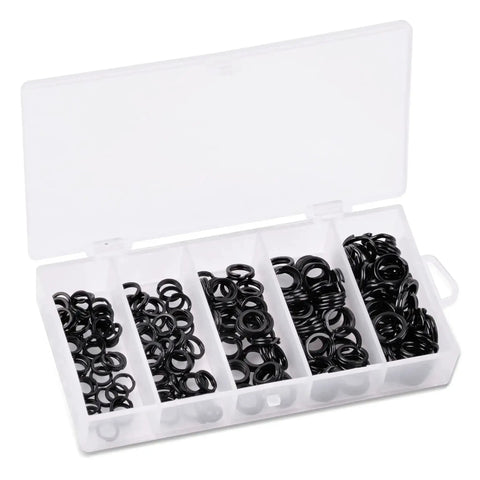 Fishing Split Rings Assortment Kit with 200 pcs stainless steel rings in tackle box, multi size from 4.0 mm to 6.0 mm