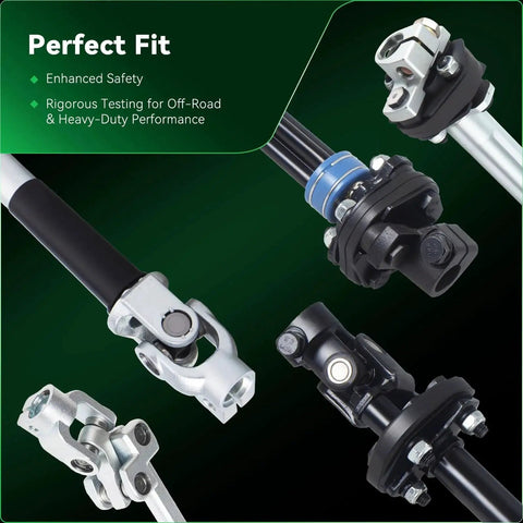 Lower Steering Shaft With U Joint Coupler For Power Gear Steering Jeep Cherokee, showing various angles and details.