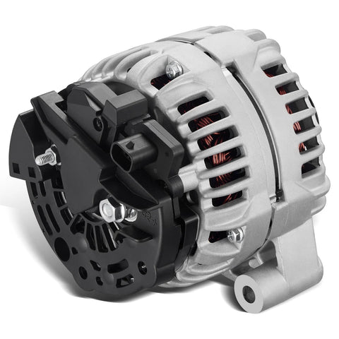 Side view of a Plug-And-Play Replacement Alternator For GMC Sierra 1500 Classic Yukon XL 1500 2005 2007 Chevrolet Silverado