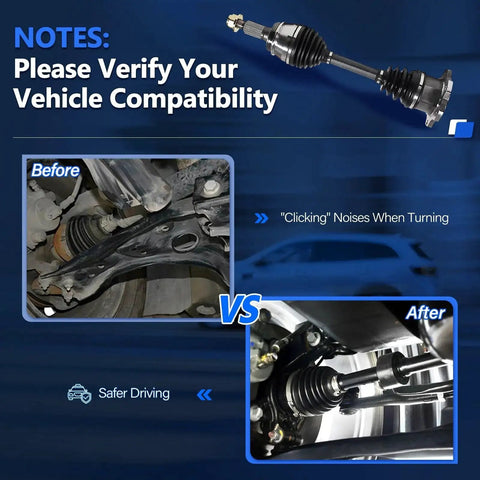 Chevy Silverado 1500 Front CV Axle Pair Left And Right Driver Passenger Side For 1999 Through 2007 Silverado 1500 installation comparison