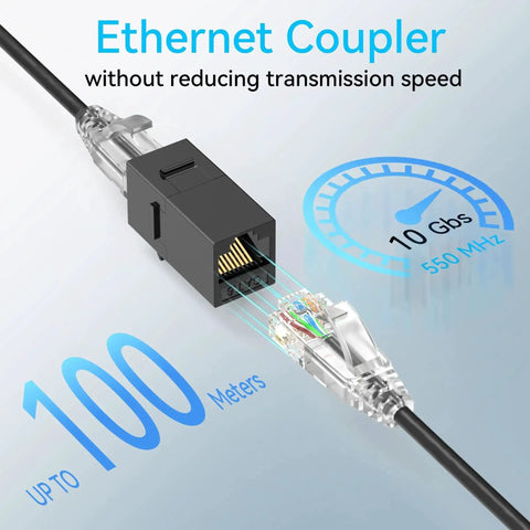 Cat6 Keystone Coupler 24 Pack Female to Female Ethernet Jack for Wall Plate and Patch Panel RJ45 Inline Connector Plug and Play