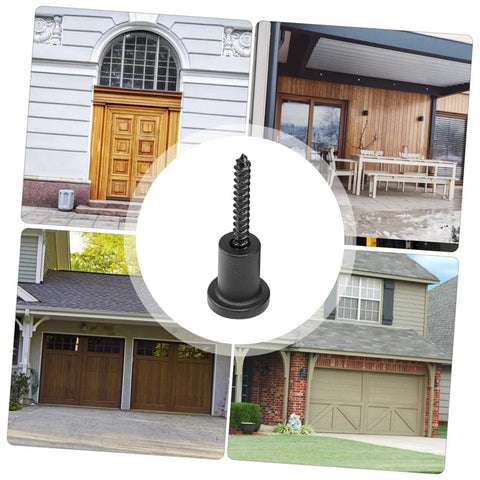 Versatile Sliding Barn Door Track Connectors And Spacers Kit with a screw and stopper shown against residential and commercial doors.