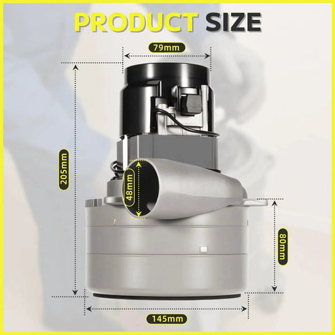 Replacement 240V Vacuum Motor For AirVac AstroVac Beam And CanaVac Central Vacuum Systems with size dimensions