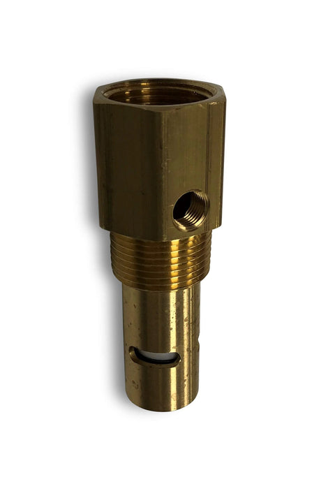 Brass air compressor check valve, 3/4 in NPT, in-tank installation, side port.