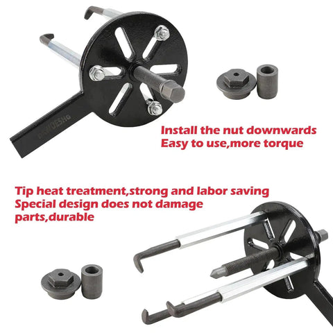 Bearing Puller Kit with Inner Hole Three-Jaw Puller Curved Hook And Quick Change Collets for Fast Bearing Removal of 6005 to 6310 Bearings