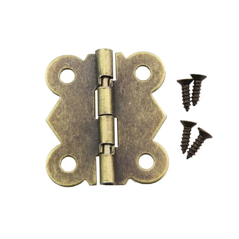 Butterfly Hinge Set 30 Pieces 30x25mm Bronze Iron Vintage Style Hardware For Jewelry Boxes Small Cabinets And Drawers With Screws