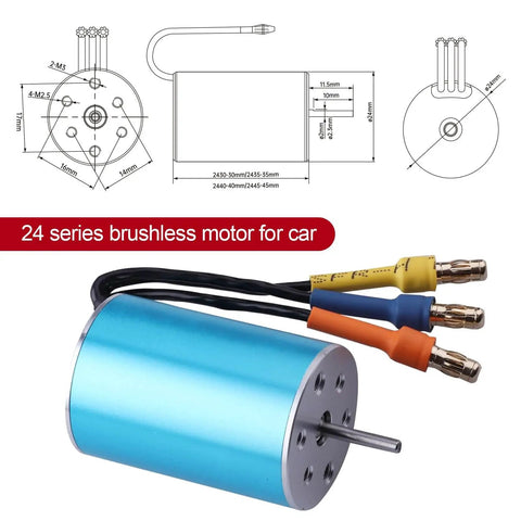 Beefy Sensorless 4800KV Brushless Motor And 25A ESC Combo For 1/18 And 1/16 RC Cars Trucks Including Traxxas LaTrax Teton