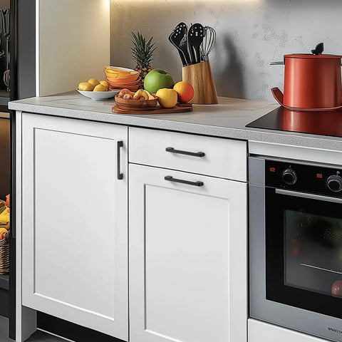 Kitchen drawers with Black Cabinet Pulls Six And One Quarter Inch Hole Spacing Wide Base Kitchen Cabinet Handles