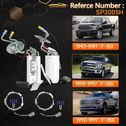 Ford Front And Rear Fuel Pump Assembly For F-150 F-250 F-350 1992 1997 Drop In OE Style Fitment Replaces SP2005H SP2007H