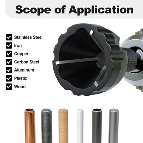 Must Have Pro Deburring External Chamfer Tool Set With Tungsten Carbide Blade For One Eighth To Three Quarters Inch Bolts Burr Removal