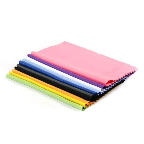 10 Pack Microfiber Cleaning Cloths 7x6 Inch in assorted colors for phones, tablets, laptops, and glasses