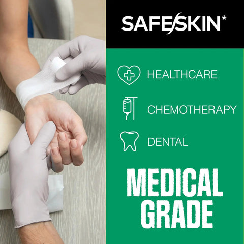 Disposable Nitrile Exam Gloves 3.5 Mil Powder Free Medical Dental 400 Ct in use during wound care, highlighting medical grade quality.