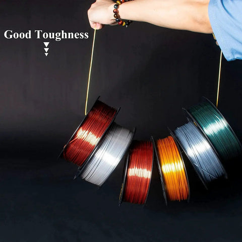 Silk Metallic Silver PLA Filament 1kg Spool 1.75mm Vacuum Pack For 3D Printing with multiple colored spools