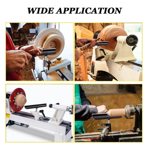 12 Inch Stainless Steel Lathe Tool Rest For Woodworking And Wood Turning in use, showing smooth handling and stable precision