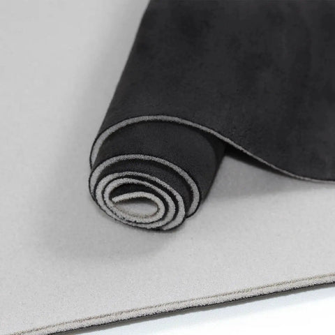 Rolled black suede headliner fabric with foam backing for car truck SUV roof interiors