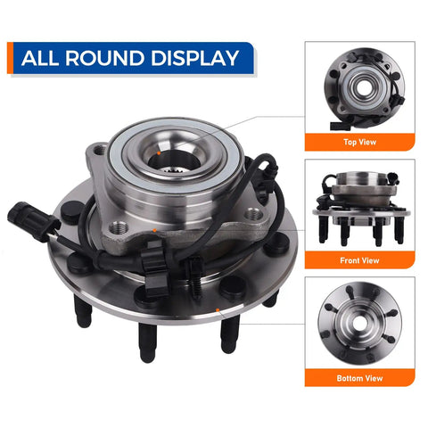 4WD Front Wheel Bearing Hub Assembly Fits Chevy Silverado Suburban Avalanche 1500 2500 3500 HD GMC Sierra 1500 2500 3500 Yukon XL