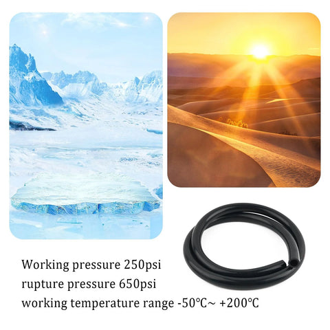 5 ft silicone heater hose, 3/4 in ID, black automotive coolant hose, coiled for vehicle cooling systems