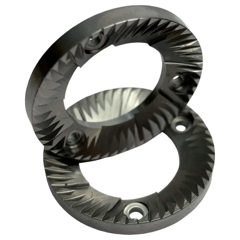 40mm Flat Burr Blade For Electric Espresso Grinders Replacement Part In Stainless Steel For Pro Grade Precise Consistent Coffee Grinding Durability And Easy Maintenance Flat Wheel Burr Milling Accessory For Home Barista Use, showing close-up of stainless steel construction.