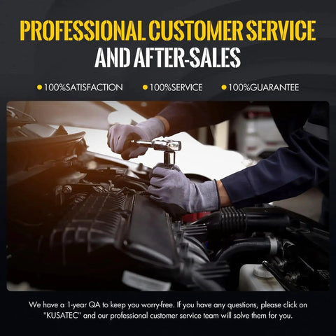 Mechanic working on engine representing professional customer service and after-sales support