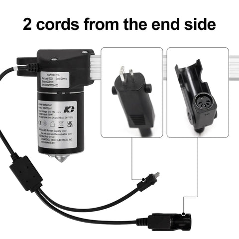 Recliner Motor Actuator Replacement Kit For Lift Chair And Couch Systems KDPT007-115 226mm Stroke with cable connectors