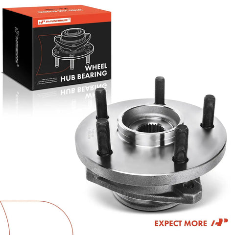 Front Wheel Bearing And Hub Assembly For Jeep Grand Cherokee 1999 2004 Five Lug Compatible With Ball Bearing next to box