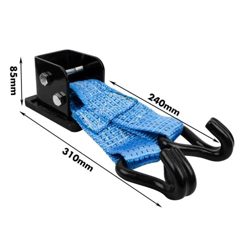 Close-up of Wheel Lifter For Hi Lift Jack Off Road Recovery Accessory Heavy Duty 4WD Lifting Tool with nylon-coated hooks.