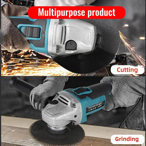 Powerful Brushless Cordless Angle Grinder Tool Only Compatible With Makita 18V Batteries Four And A Half Inch Wheel for Metal and Tile Cutting and Grinding Perfect for Pros and DIYers No Battery Included in use for cutting and grinding