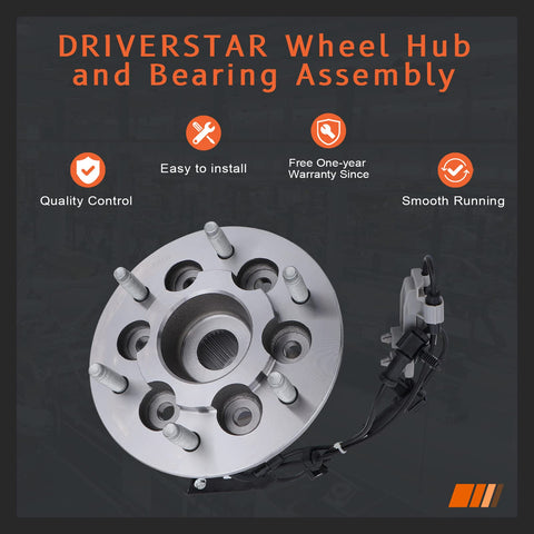 Front Right 4WD Wheel Bearing And Hub Assembly With ABS For 04 To 08 Chevy Colorado featuring six-lug design