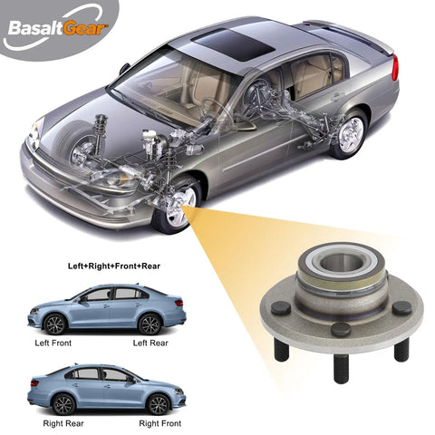 Front Wheel Hub Bearing Assembly Pair For 2005 2014 Chrysler 300, 2006 2014 Charger, 2005 2008 Magnum, 2008 2014 Challenger 2WD Direct Replacement Built To OEM Standards For Reliable Performance.