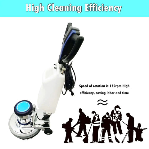 18 Inch Floor Scrubber Buffer Industrial Polisher for Commercial Use with 175 RPM 110V Heavy Duty Workhorse with Long 39 Ft Power Cord