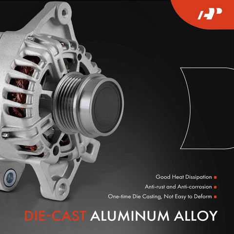 Die-cast aluminum alloy alternator with groove pulley, Premium 12V 115A Alternator For Toyota Corolla 2014-2019 1.8L
