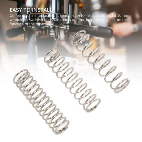 Three Stainless Steel Pressure Springs For Classic Espresso Machines 9 Bar 8 Bar Six Point Five Bar Replacement Kit