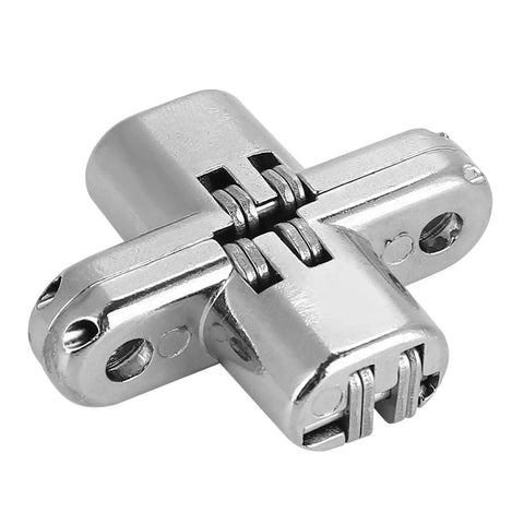 Hidden Door Hinge 180 Degree Concealed Cross Hinge for Cabinets Kitchen Cabinets and Wooden Boxes 41mm Zinc Alloy