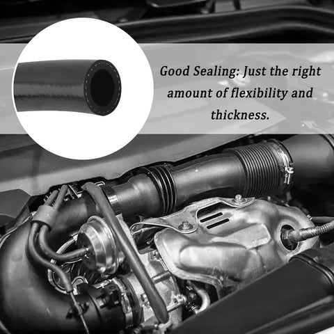 5 ft silicone heater hose, 3/4 in ID, black automotive coolant hose for vehicle cooling systems, 650 PSI rupture pressure, Amazon brand