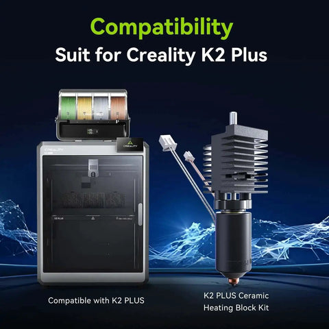 K2 Plus Ceramic Heating Block Hotend Kit With Unicorn Quick Swap Nozzle Kit All Metal Integrated Design 350 Degree Celsius