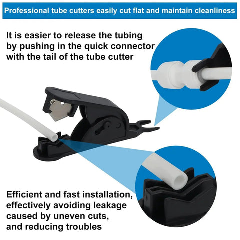 Refrigerator water line installation kit with 1/4-in tubing and quick-connect, front view, Amazon