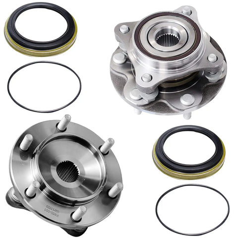 4WD Wheel Bearing And Hubs Kit For Toyota Tacoma 2005 Through 2020 Front And Rear Hub Assemblies Replacement Includes Front Left And Right And Rear Hubs With 6 Bolts
