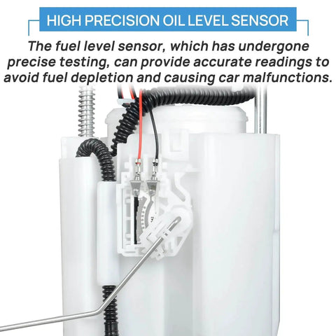 Close-up of Honda Pioneer Go-To Upgraded Fuel Pump Assembly For 2014-2023 showing precision oil level sensor