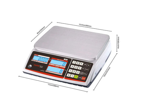 Front view of TVC-60 Built Tough Pro Grade Counting Scale For Parts And Coins With Switchable Lb/Kg, 60lb Capacity, 0.002lb Readability