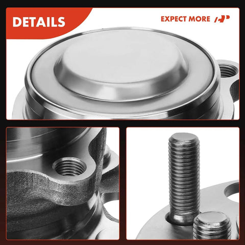 Close-up of 2X Rear Wheel Bearing And Hub Assembly For Honda Accord 2014 2020 FWD 5 Lug Compatible with Hybrid and Gas Models