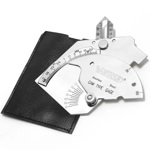 Pro Grade Cam Weld Gauge For Precise Welds Stainless Steel Construction Metric And Inch Readouts 0 To 60 Degree Angles With Case