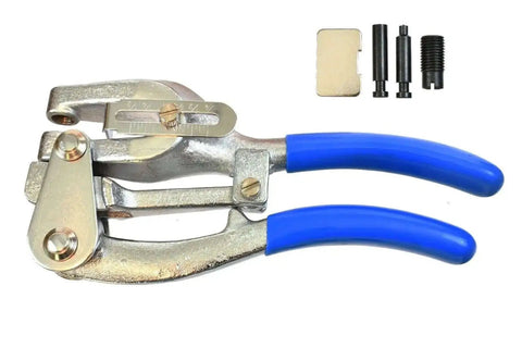 Beefy Heavy Duty Handheld Hole Punch Kit For Aviation Sheet Metal And Plastic 7 Size Round Holes With Adjustable Edge Guide