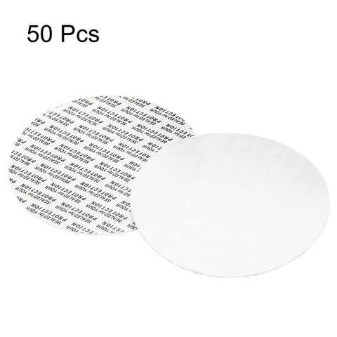 PATIKIL 89mm foam lid liner, white foam discs with adhesive backing; 2 pcs shown