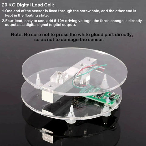 20Kg Digital Load Cell Weight Sensor with HX711 Module for DIY Scale