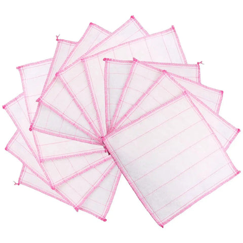 12 Piece 8 Layer Cotton Gauze Cleaning Cloths Highly Absorbent Reusable Multi Purpose Towels For Kitchen Bathroom Car Wash And Garage Use