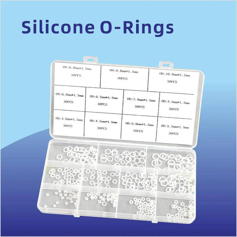 330 Pcs 11 Size Silicone O Ring Kit For Pressure Washer And Compressor Valves Pro Grade VMQ White O Rings 4mm To 10mm